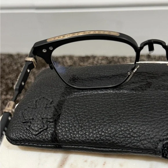 Chrome Hearts Vertical Smile II Black/Silver Glasses